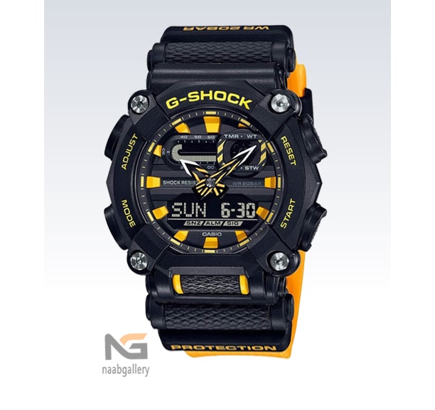 Casio Watches Casio Ga900c Casio G-Shock Orange Nylon Strap Watch